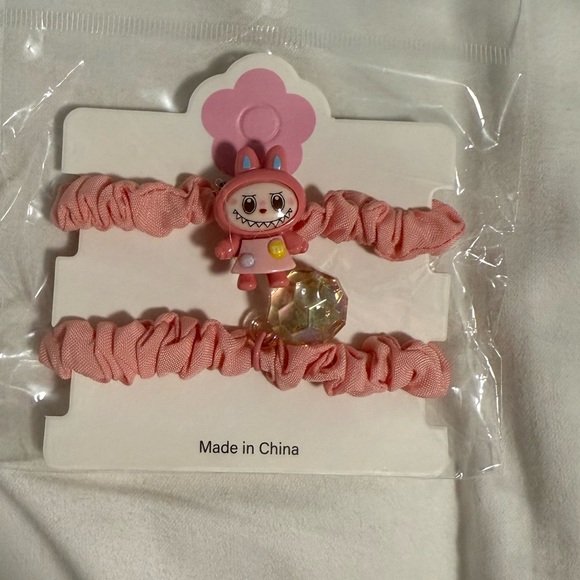 Labubu Pink Hair scrunchie set!! - Picture 1 of 2